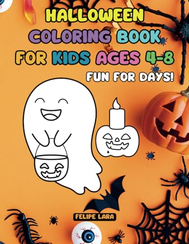 Halloween Coloring Book for Kids Ages 4-8: 1 Easy Halloween Drawing per Page, 100 Pages! (Series: COLORING BOOKS FOR KIDS) image 2