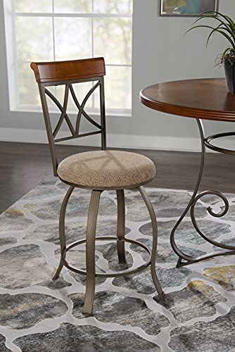 Powell Hamilton Swivel Counter Stool, Beige #TOP1