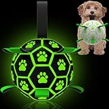 QDAN Premium Glow in The Dark Dog Toys, Dog Ball with Straps, Soccer Ball for Dogs, Outdoor Dog Toys, Pet Birthday Toys, Puppy Essentials for Small to Medium (6Inch)