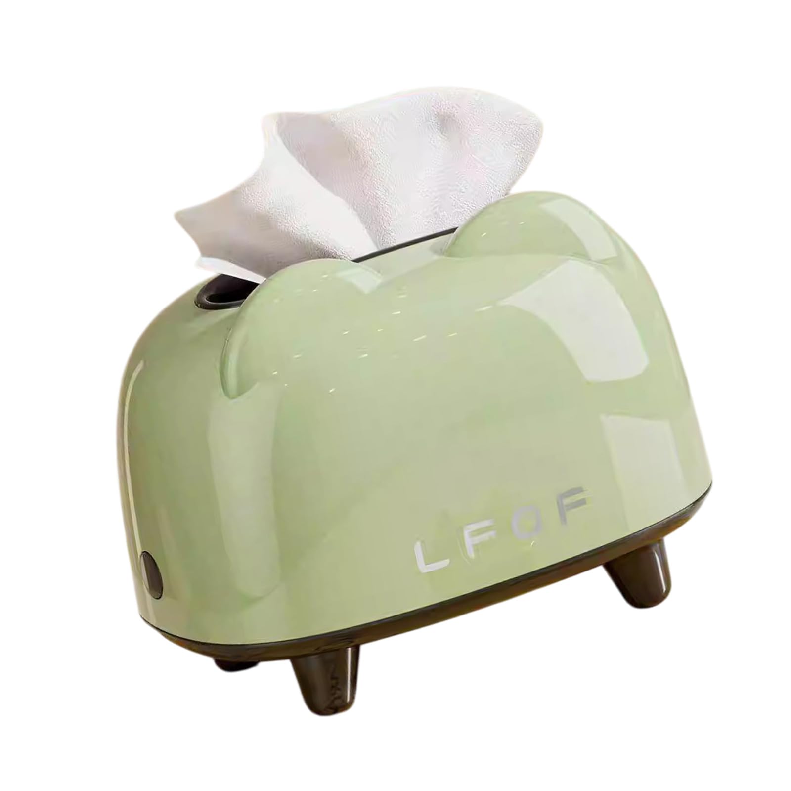 Hsyzygian Stylish Desktop Tissue Dispenser with Spring Mechanism Paper Towel Container for Sofa Table Decoration Paper Towel Storage Container