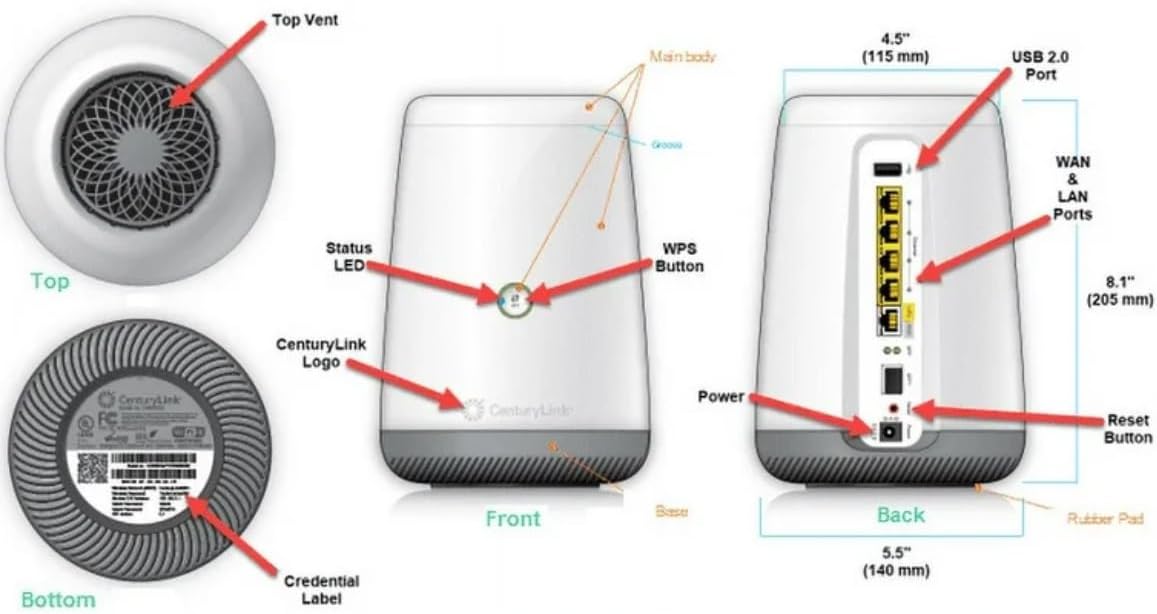 CenturyLink C4000BZ Modem Router 2023 Modem Bright Speed