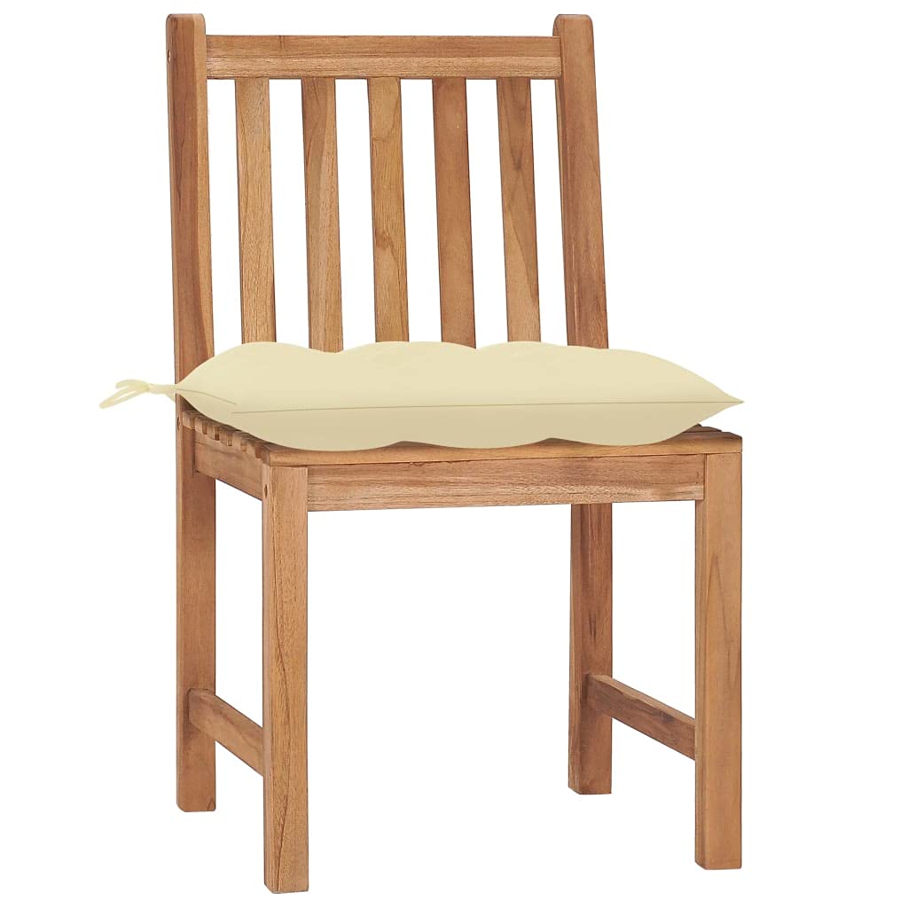 Krzesła ogrodowe z litego drewna tekowego, 2 szt. z poduszkami, wytrzymały fotel z technicznie suszonego drewna tekowego, lazura na bazie wody, maksymalne obciążenie 110 kg na jedno miejsce