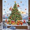 HPNIUB Large Christmas Tree Wall Stickers,Christmas Tree Wall Decals Santa Claus,Funny Santa Claus Window Clings Xmas Gift,Winter Snow Snowflake Window Sticker Xmas for Glass Party Home Living Room #3