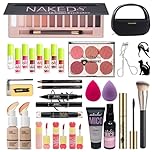 All in One Full Makeup Kit for Women, Makeup Set for Women&Beginner,Eyeshadow, Foundation, Lipsticks, Eyeliner, Mascara, Brow Soap Make Up Gift Set for Women Teen Makeup Kit For Girl (A2-02UK)
