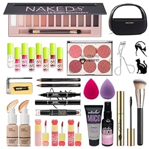 All in One Full Makeup Kit for Women, Makeup Set for Women&Beginner,Eyeshadow, Foundation, Lipsticks, Eyeliner, Mascara, Brow Soap Make Up Gift Set for Women Teen Makeup Kit For Girl (A2-02UK)