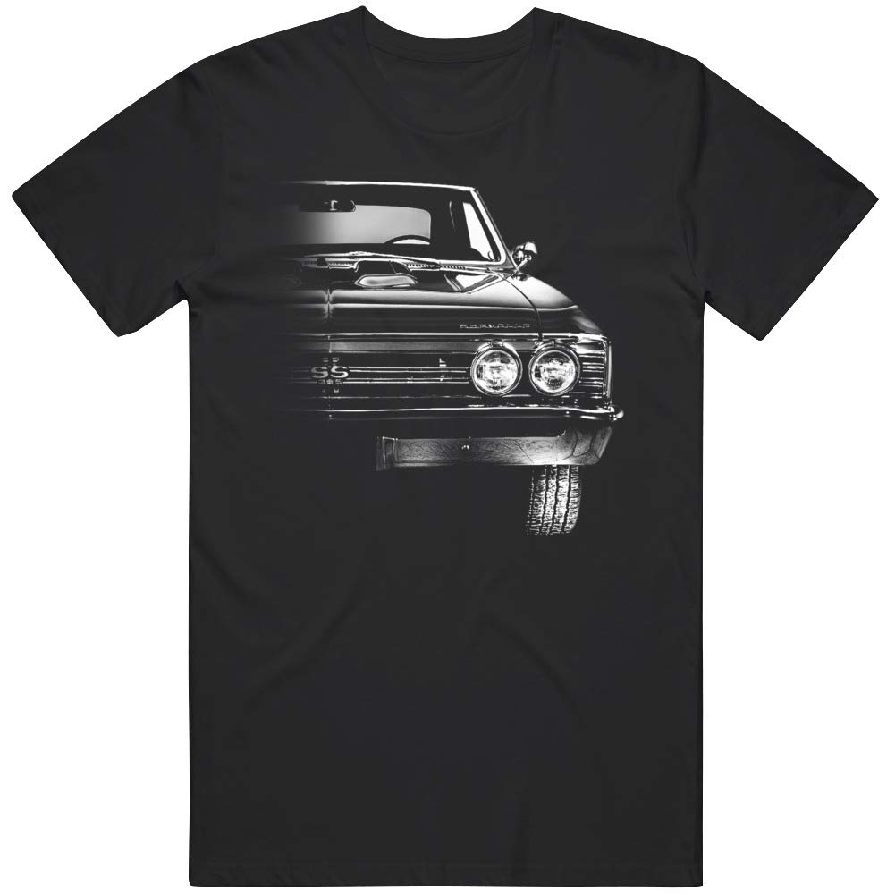 1967 Chevelle Front Half View Silhouette Car Enthusiast T Shirt