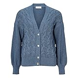 Cardigan Zopfmuster rich&royal Damen 2103-132 Strickjacke, Smoked Blue, M