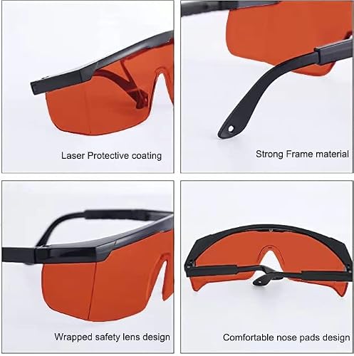 190Nm To 560Nm Laser Safety Glasses, Od4+ Laser Glasses Eye Protection, Adjustable Temples Laser Hair Removal Goggles For Treatment Cosmetology Operator For Blue Light Sanitize,Dental Operation #TOP1