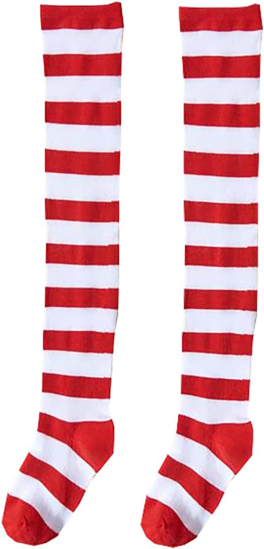 Stockings Striped Socks Knee Socks Thigh Socks Cosplay Anime Hose Christmas Halloween Dress Accessary