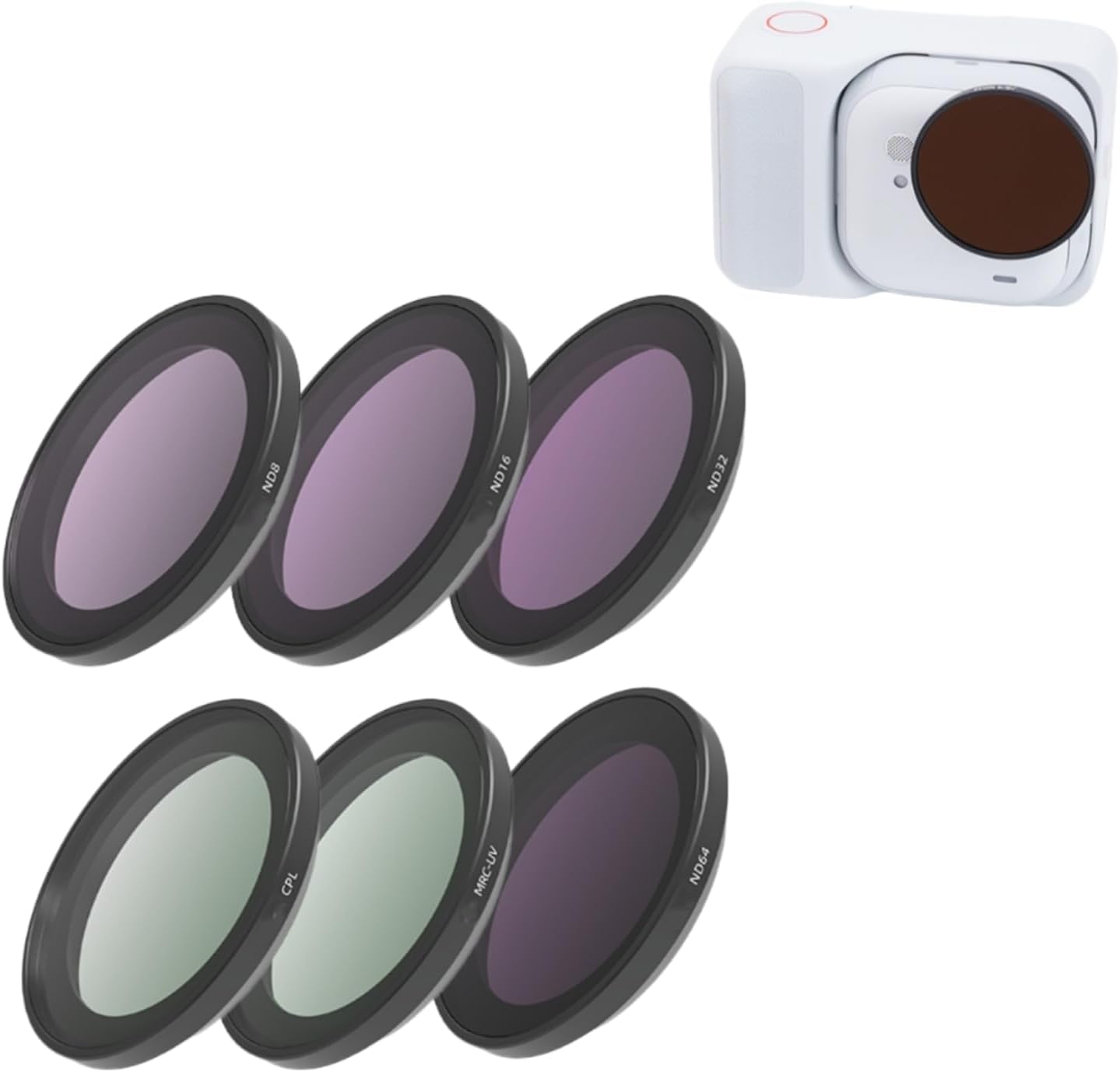 Filter Compatible with Insta360 Go Ultra, Snap-on Lens Filter, High Light Transmittance, for Outdoor Sports and Vlogging (CPL ND8/16/32)