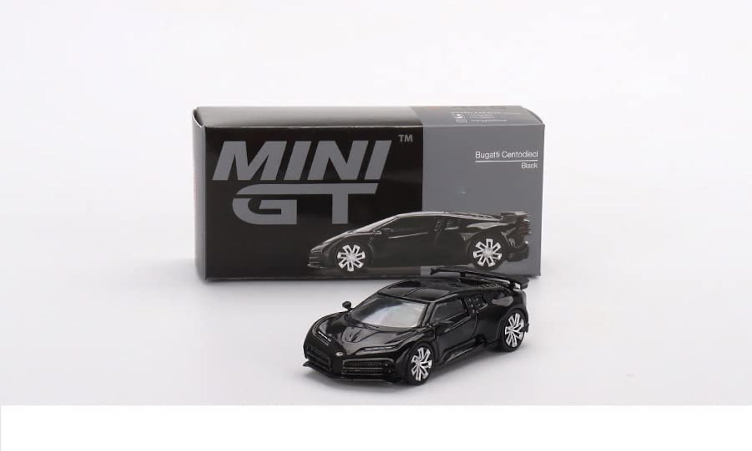 Bugatti Centodieci Black - MiJo Exclusive (Mini GT) Diecast 1:64 Scale Model