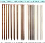 Bamboo Knitting Needles Set, 66-Pcs Circular & Single Pointed Kit | Great Variety of Sizes & Accessories; Smoothed Wood Material; Beginner Weaving DIY Supplies