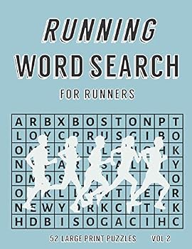 Running Word Search For Runners - 52 Large Print Puzzles - Vol 2: Runner puzzle book for adults, teens and people who love running. Marathon runner gi