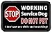 Service Dog Stop Sign WORKING - DO NOT PET While Working 3 x 5 inch Black Rim Sew-on Patch