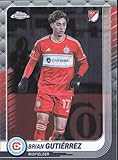 2025 TOPPS CHROME MLS #89 BRIAN GUTIERREZ CHICAGO FIRE SOCCER OFFICIAL TRADING CARD OF MLS