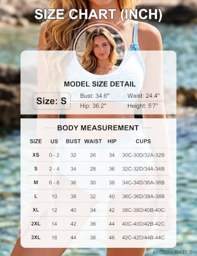 Image of Blooming Jelly Women High Waisted Bikini Sets Embroidery Print Ruffle Trim Bathing Suit Two Piece Swimsuits 2026