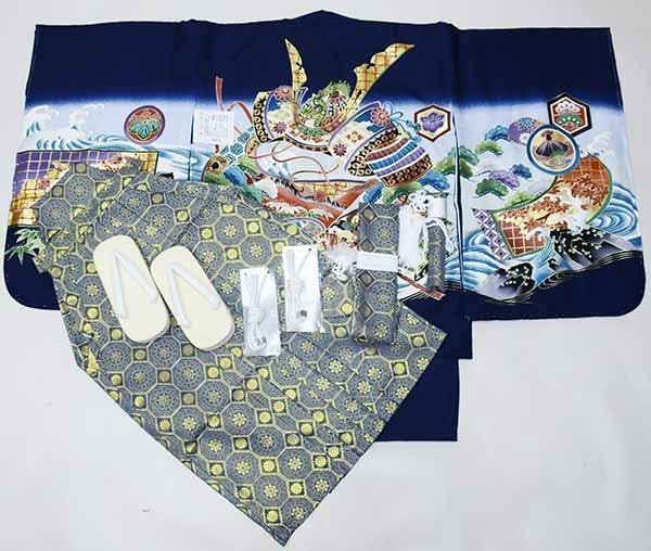 式部浪漫5歳七五三 羽織袴13点フルセット アイボリー 金糸鳳凰模様