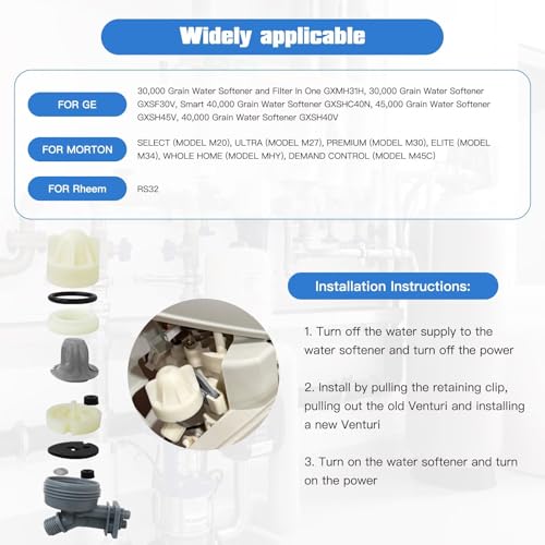 Water Softener Ven*turi for Rheem & for Kenmore, Replaces 7165704 & WS15X10046