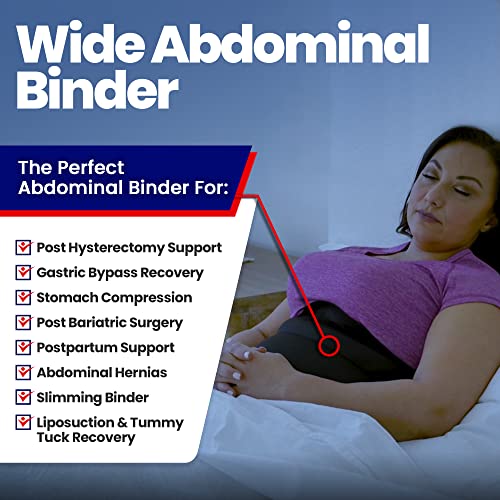 Wide Abdominal Binder Belly Wrap – Plus Size Postpartum Tummy Tuck Belt Provides Slimming Bariatric Stomach Compression Or To Help Hernia Or Post Surgery Healing & Support (Xxl 3Xl Stomach 47” To 70” #TOP1
