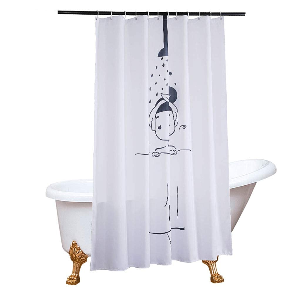 Rideau de douche anti-moisissure polyester 300x200cm long