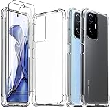 ❤ [Paquete incluido]: Una funda de silicona transparente de TPU + 2 Piezas protectores de pantalla