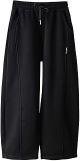 Pantalones Deportivos para Niña,Pantalones de Ocio Informales chándal Activos Baile Y2k Casual Pantalon Pierna Ancha Informal Cintura Elástico Jogger Pants niñas 3 a 15 años