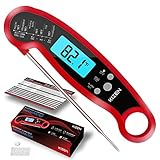 Kizen Instant Read Meat Thermometer- Best Waterproof Alarm Thermometer with Backlight & Calibration. Kizen Digital Food Thermometer for Kitchen, Outdoor Cooking, BBQ, and Grill!