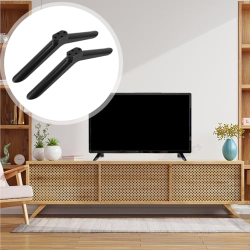 Gadpiparty 2pcs Tv Stand Legs for Tvs Plastic Base Screws Easy Installation Modern Design for Living Room Office Bedroom Use