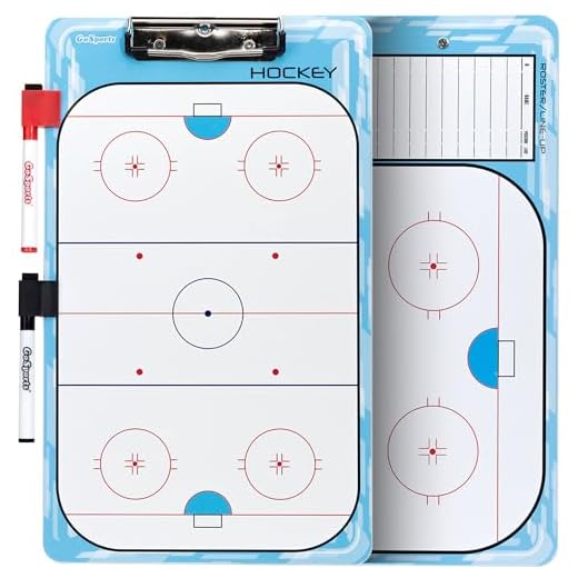 GoSports Hockey Coaches Boards - 2 Sided Premium Dry Erase Clipboards