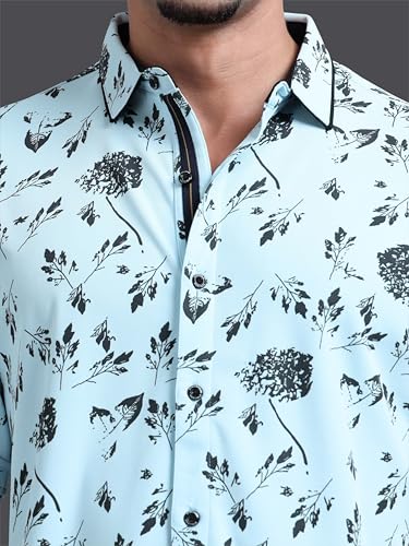 Image of STELLERS Printed Men's Half Sleeve Shirt's |Feather Touch Feel |Regular Fit| Odour Resistant| Anti-Static| Wrinkle Free | Quick Dry | Stretchable | Lightweight | Sweat-Proof