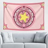USFJ Pink Sakura Magic Circle Funny Anime Tapestry Wall Hanging Room Decor Aesthetic Art Gifts for H