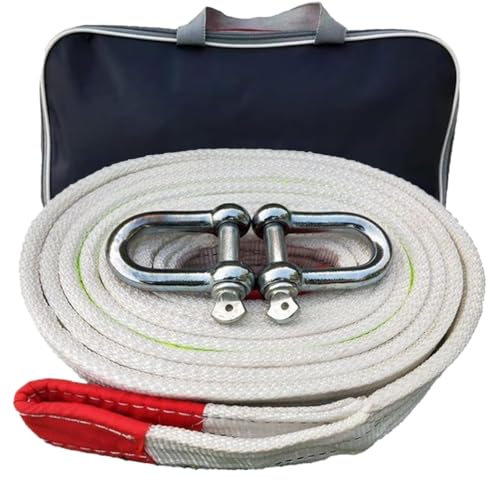 HPAMR Heavy Duty Tow Strap with Hooks, Recovery Tow Rope with Reinforced Loops, Safety Reflective Strip and Storage Bag, High Load Capacity Vehicle Towing Rope for Secure Trailer Tie Down