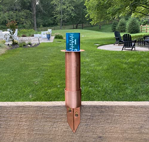 World's Coolest Rain Gauge, Original Floating Measurement Tube, Gardening, Monitor, Conserve, Easy To Read (Copper Mount) #TOP1