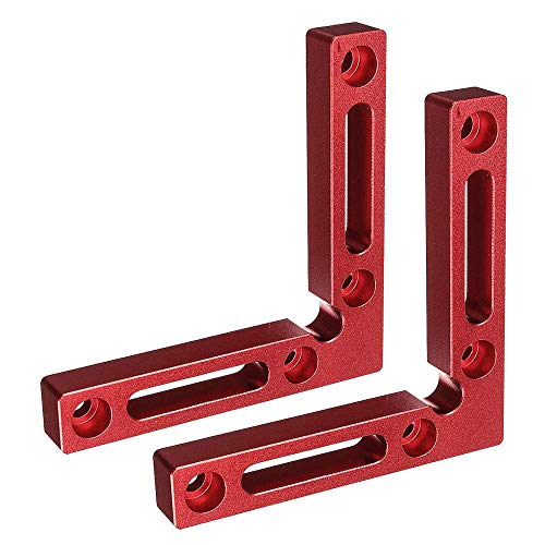 90 Degree Positioning Squares Aluminum Alloy 4.7" x 4.7"(12x12cm) Right Angle Clamps Woodworking Carpenter Tool Corner Clamping Square for Picture Frame Box Cabinets Drawers (New style) - Thumbnail 2