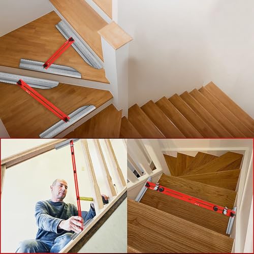 2025 New Stair Measuring Tool, Stair Tread Template Tool, Shelf Layout Tool & Stair Tread Template Tool Jig, Stair Tread Measuring Tool Compatible with Many Types of Layout Projects (2 Set) - Image 4