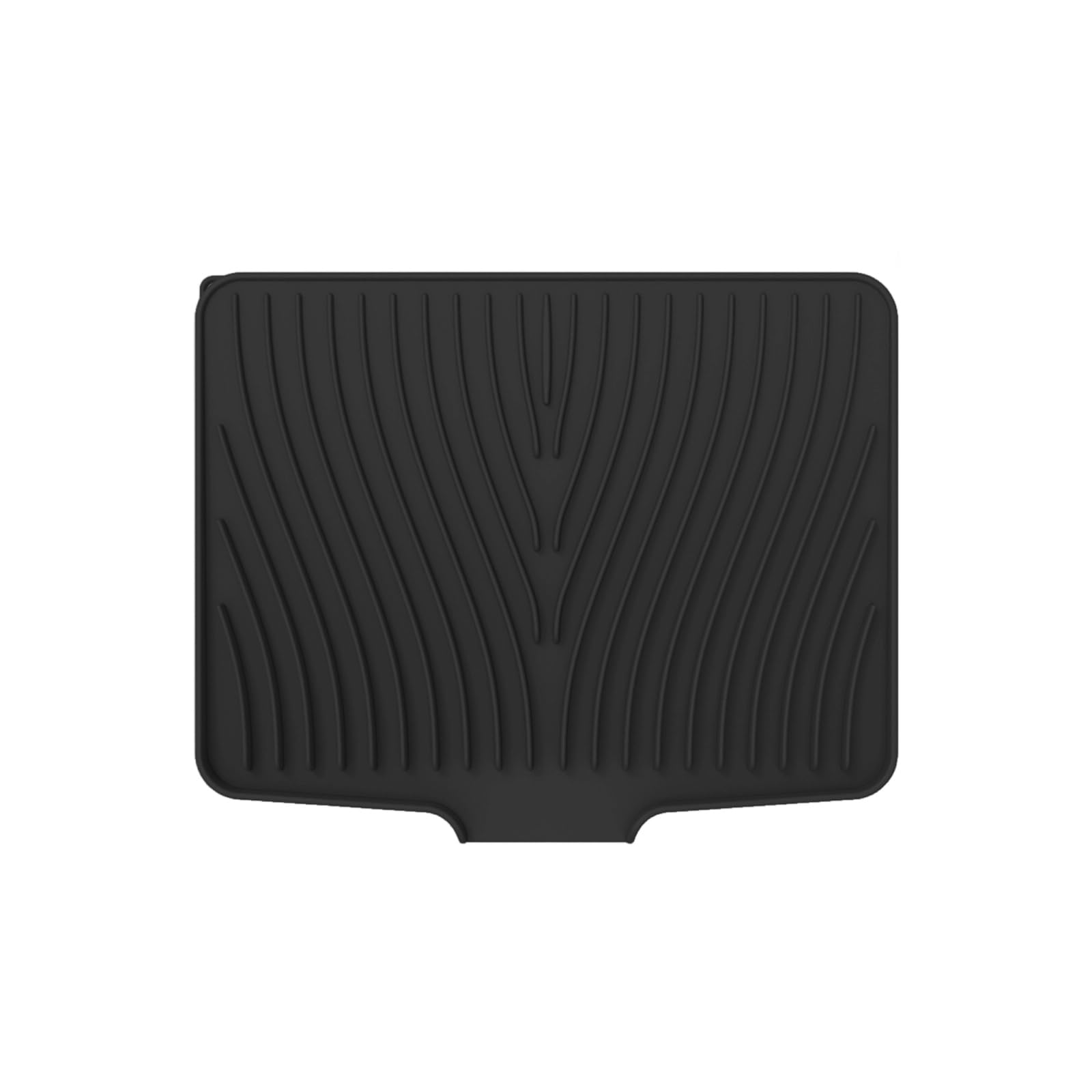 Tapis d'égouttement en silicone antidérapant avec évacuation d'eau biseautée