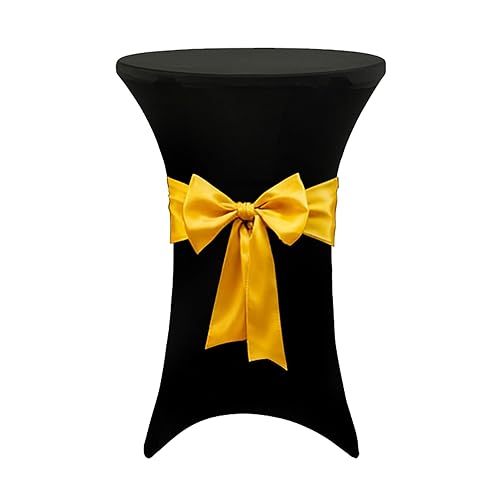 Cocktail Table Cloth with Ribbon Decor Table Cover for Bar