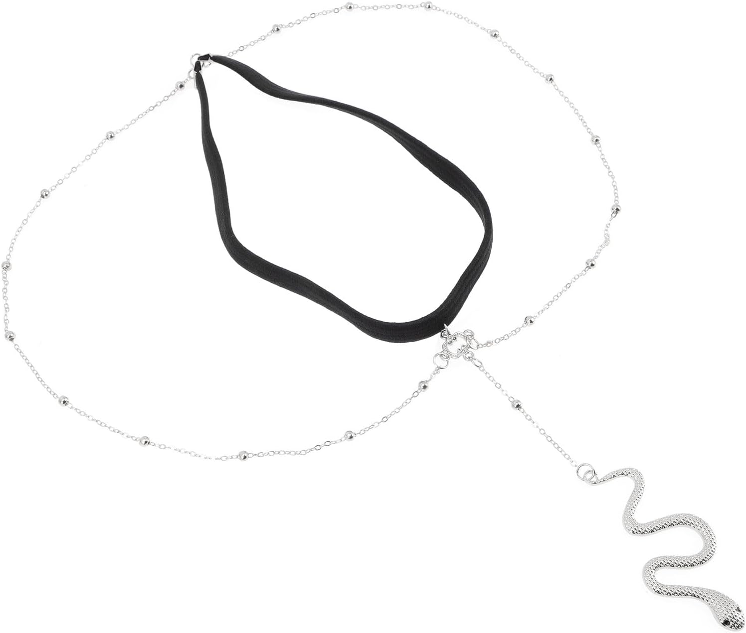 Bohemian Snake Thigh Chain Elastic Body Jewelry Silver Multi-layer Leg Chain for Women Festival Beachwear