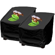 SUNSURE Patio Chair Cover Outdoor Water Resistant Furniture Sets Cover Durable Dustproof Chair Protection Cover 2Pcs