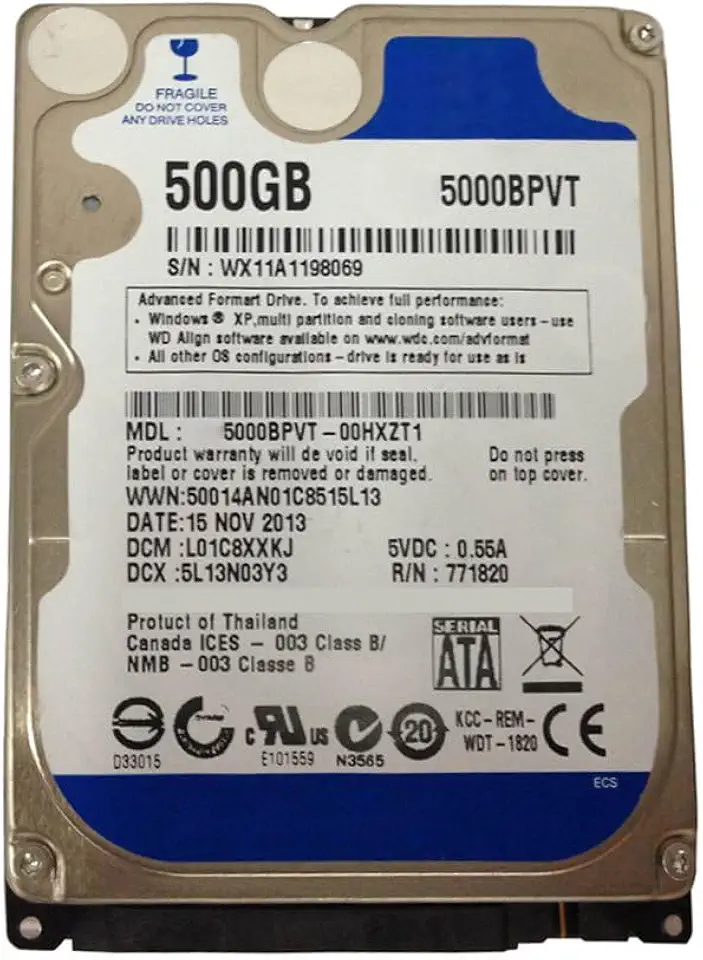 OSTENT Kit de disco rígido interno de 500GB HDD para Microsoft Xbox One Console Video Game
