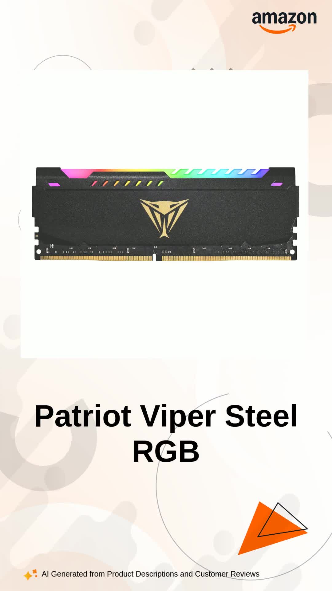 メモリー Patriot Memory Viper Steel RGB 16GB Patriot Memory Viper Elite DDR4 3200 Module de Mémoire Haute