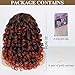 GKtineke-Curly-Wig Big-Curly-Wigs-for-White-Black-Women 20 Inch- Long-Curly-Afro-Wig-with-Bangs Synthetic-Hair-Replacement-Wigs-for- Cosplay and Daily(Ombre Ginger