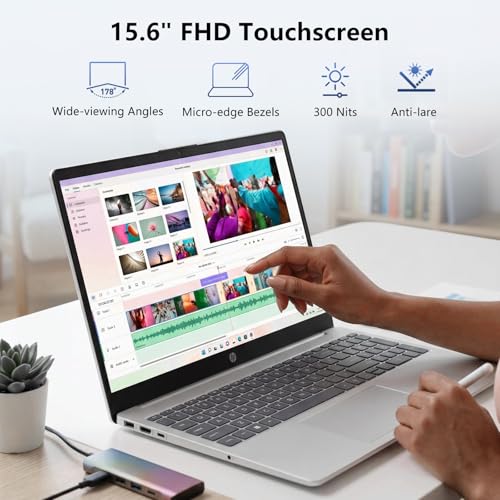 Image of HP 15.6 inch FHD Touchscreen Laptop Ultra 5 125H(>i7-1255U),32GB DDR5 1TB SSD | Backlit Keyboard&Numeric Keypad, Camera Shutter, Wifi 6, Windows 11 Pro for Business & Professional, Bundle Pconline Cooler