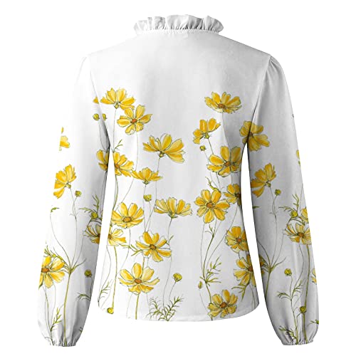 Women's Summer V Neck Casual Short Print Sleeve T Shirt Top Solid Dressy Ruffle Women's Short Sleeve Tee For Women #TOP3