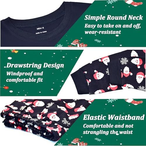 GRPSKCOS Christmas Pajamas for Family Christmas Matching Family Pyjamas Set Xmas Santa Claus PJs for Mens Womens Adults Kids3