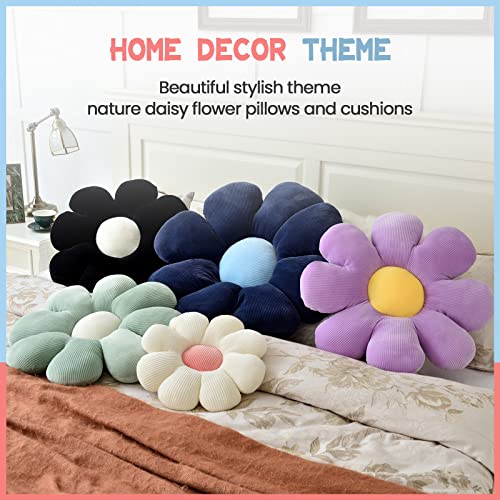 Zakun 2 Pcs Flower Pillows Floor Seat Cushion,Daisy Pillow Aesthetic Flower Shaped Pillow, Cute Flower Pillows Decorative Throw Pillow, Plush Flower Butt Pillow Floor Cushion For Bedroom Home Décor #TOP4