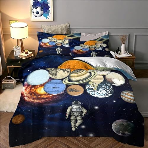 Housse de couette ado aventure spatiale 3D pour transformer le lit single en capsule de astronaute - 6