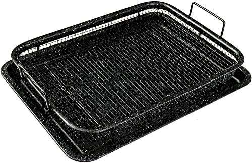 MUSENTIAL 2-Piece Non-Stick Air Fryer Tray Bakeware Set for Oven