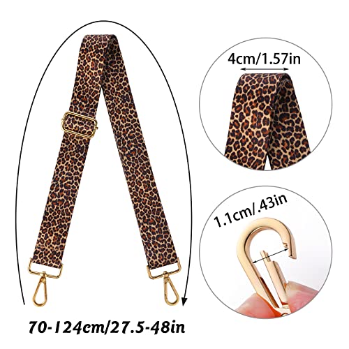 TIESOME Zapasowy pasek do torebki, nadruk w panterkę, regulowany szeroki pasek na ramię, pasek do torebki crossbody, Boże Narodzenie, dla kobiet, dziewcząt