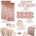 Rose Gold Confetti Balloons Pack of 32 | 18 Inch Pre-Filled Latex Metallic Balloons Great for Rose Gold Party Decorations, Bridal Shower Balloons, Birthday Party, Wedding, Engagement Party, Prom